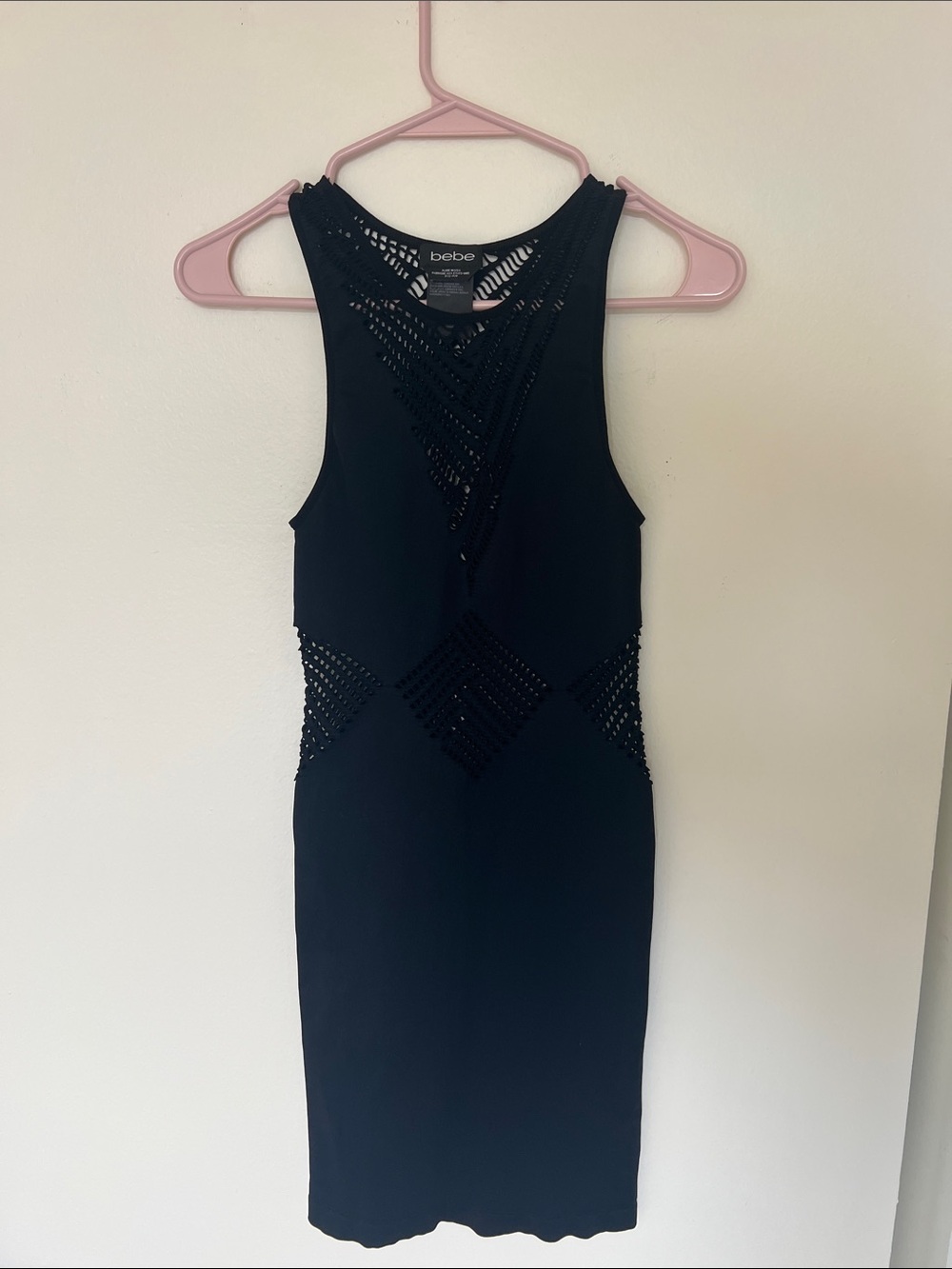 bebe Black Cutout Mini Dress